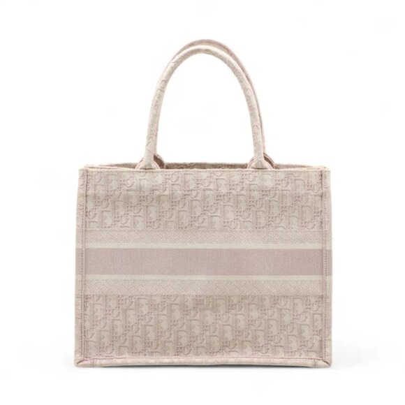 Christian Dior Oblique Book Tote Medium Canvas Bag Pink - Picture 2 of 10